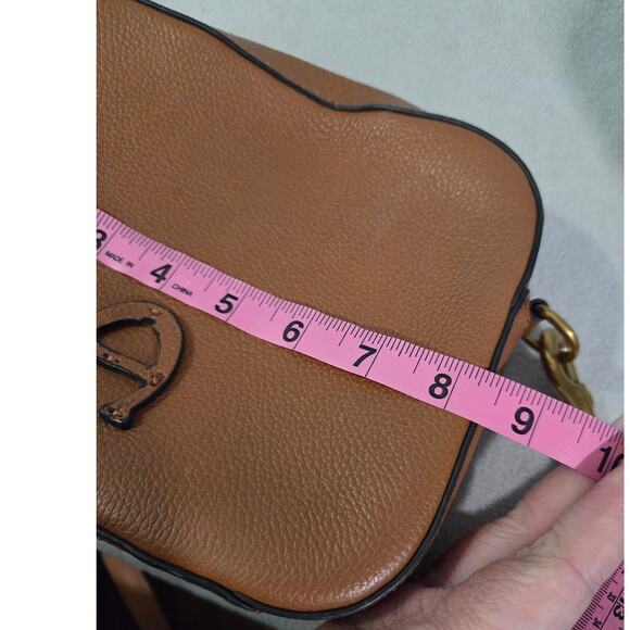 Etienne Aigner Large Logo Brown Preppy Vintage Leather Crossbody Handbag - Picture 13 of 13
